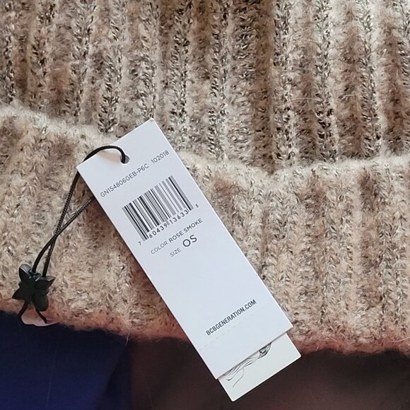 NWT BCBGeneration Bunny Ears Beanie in Rose Smoke - Picture 2 of 8